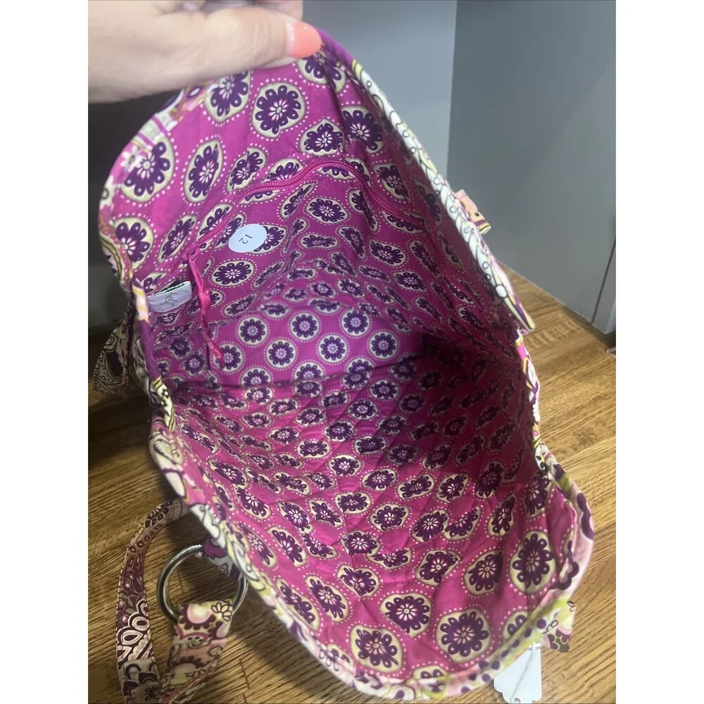Vera Bradley (2010) Retired Very Berry Paisley Shoulder Handbag Purse Tote Boho